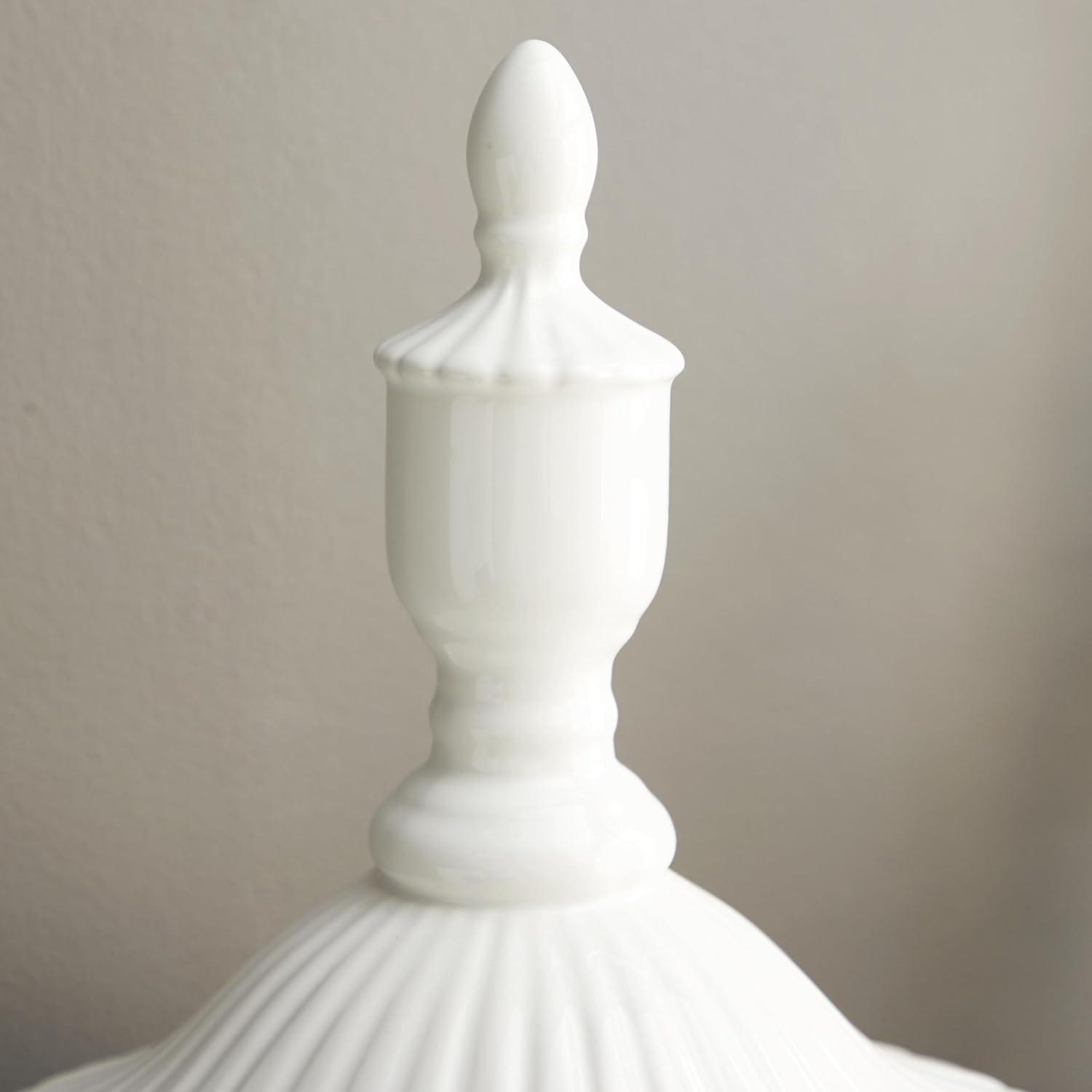 26" Modern Ceramic Urn Vase White - Olivia & May: Large Tabletop Decor, Novelty Design