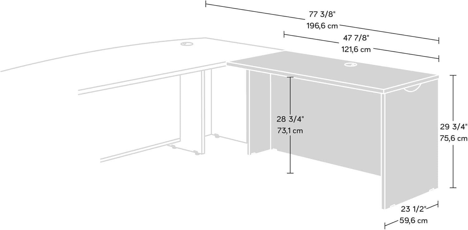 Sauder Via Executive Office Desk Return Classic Cherry