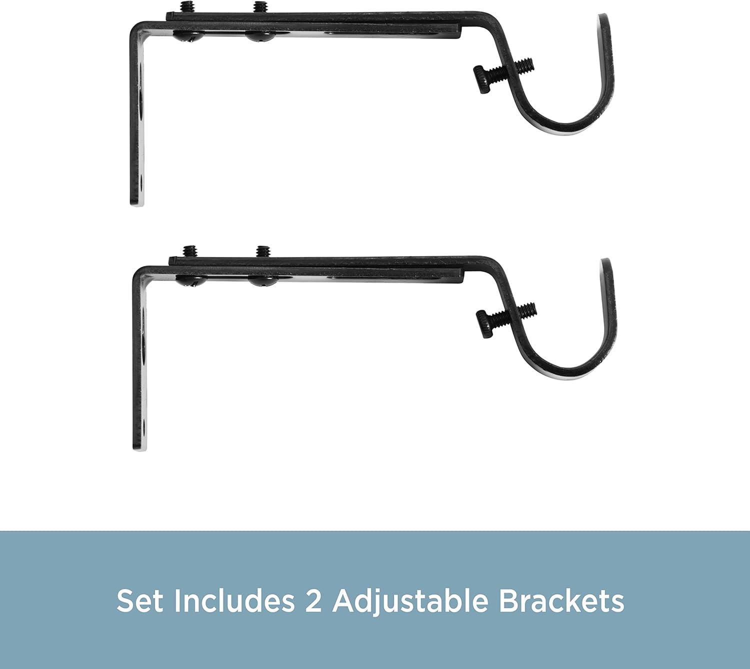 Kenney 3/4" Adjustable Brackets Curtain Rod Brackets & Reviews | Wayfair