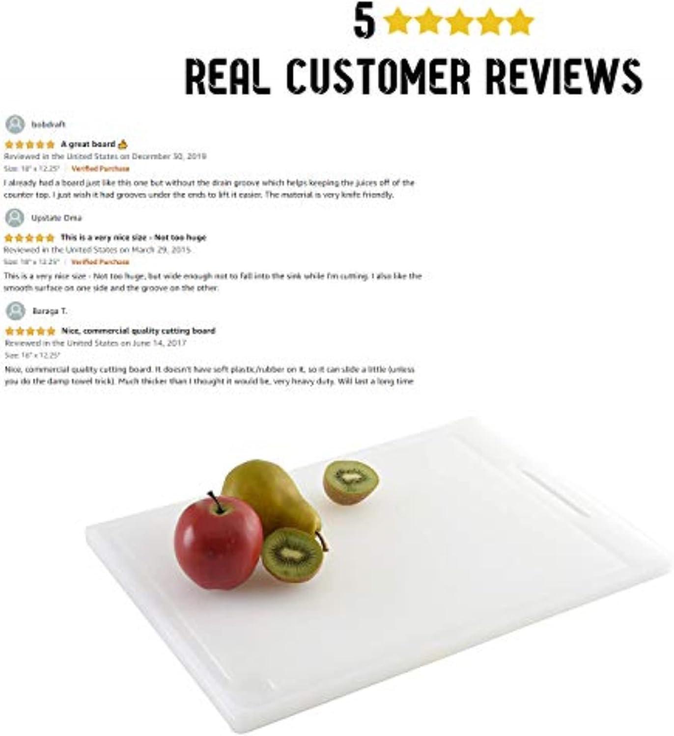 Norpro Large White Plastic Professional Cutting Board