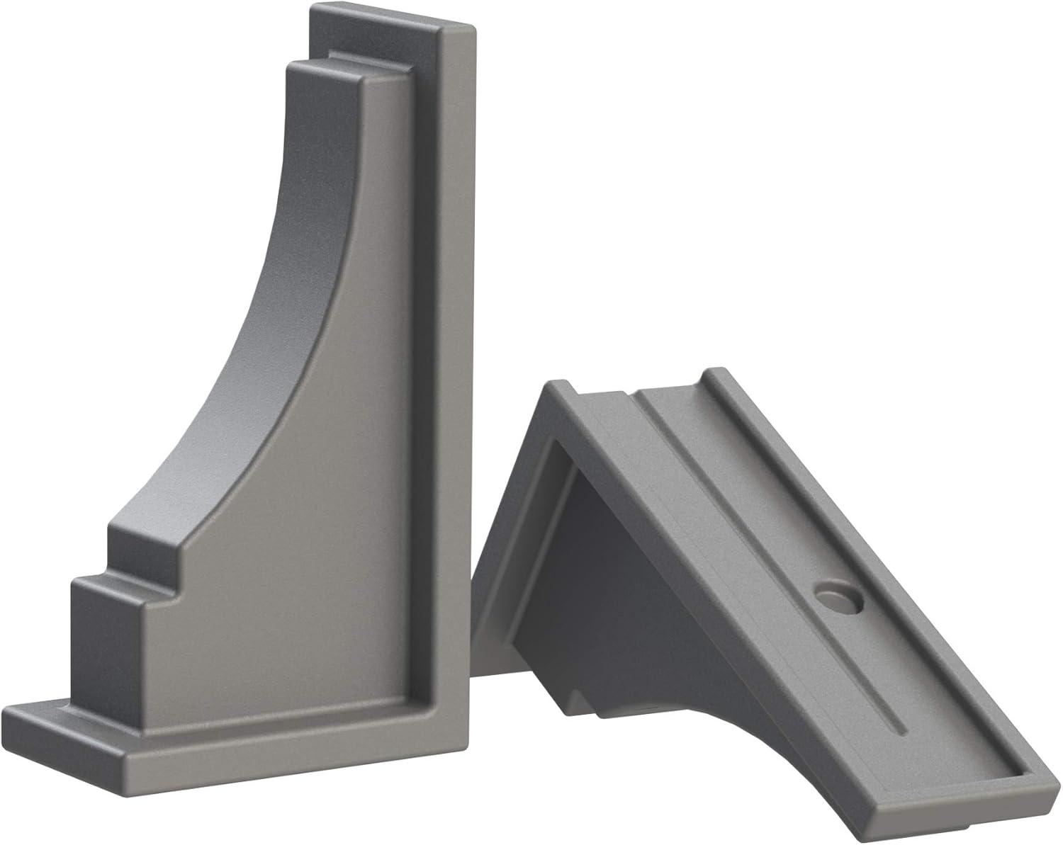 Fairfield Graphite Grey Polyethylene Decorative Corbels, 12"x5"x8", 2-Pack