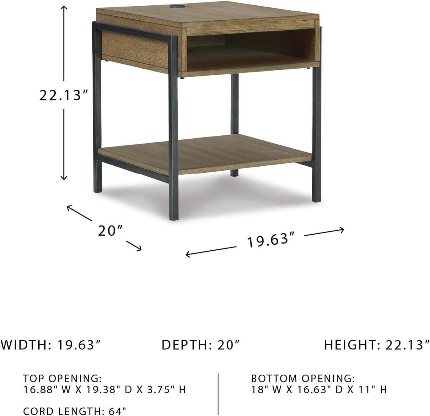 Signature Design by Ashley Contemporary Fridley End Table  Brown/Black