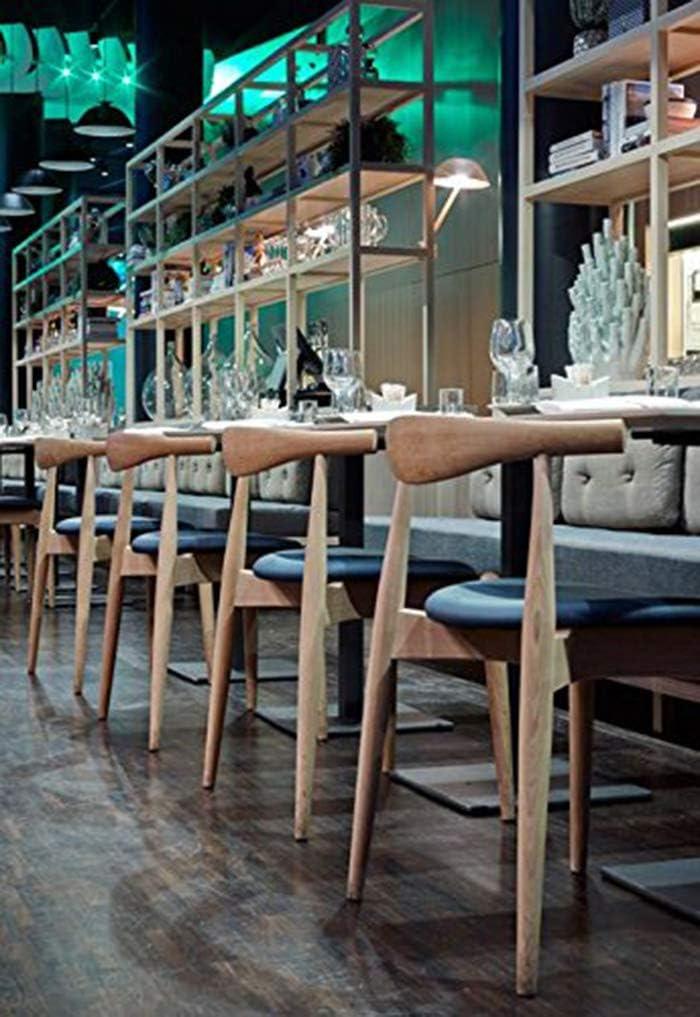 George Oliver Keniston Farmhouse Real Solid Wood Cushion Padded Open Wooden Dining Chair (Set of 2)