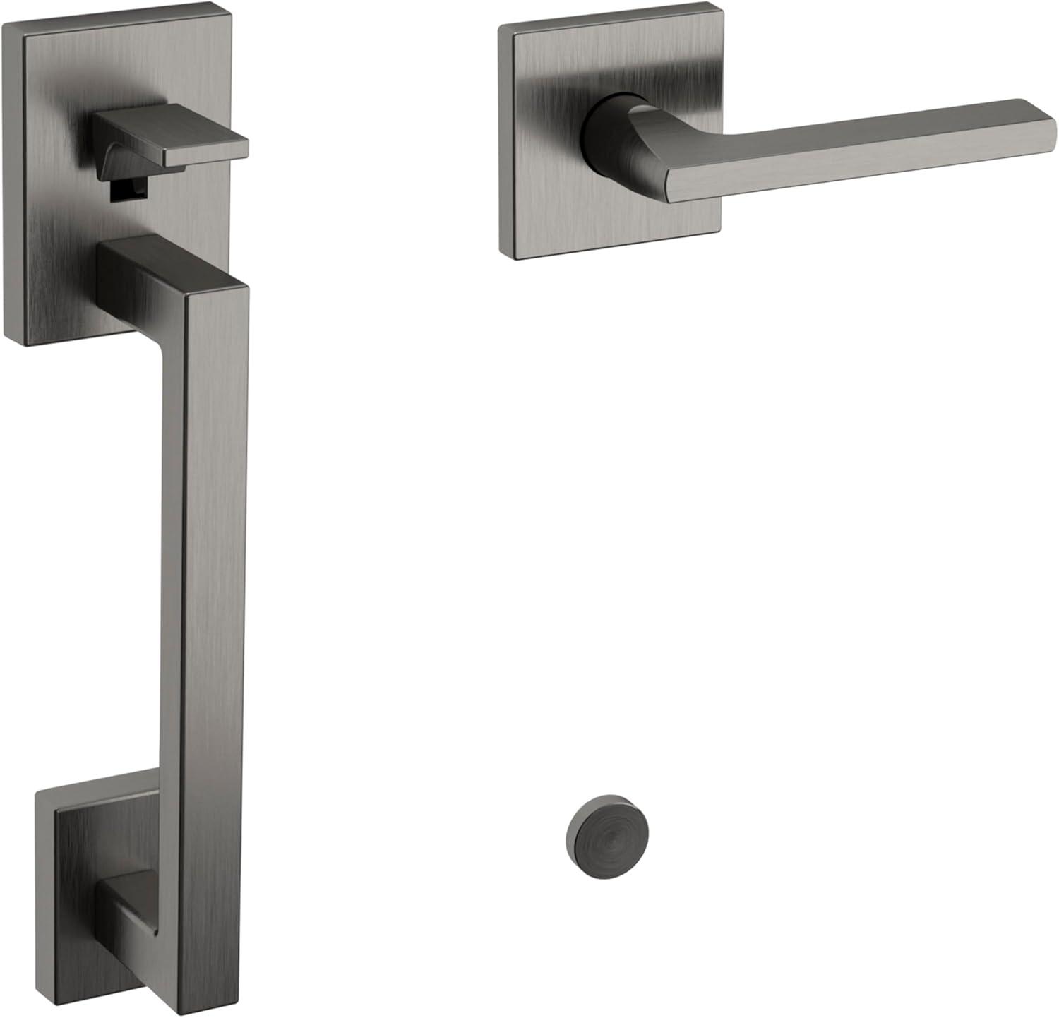 Baldwin 85390.Acrh Minneapolis Right Handed Sectional Handleset - Black