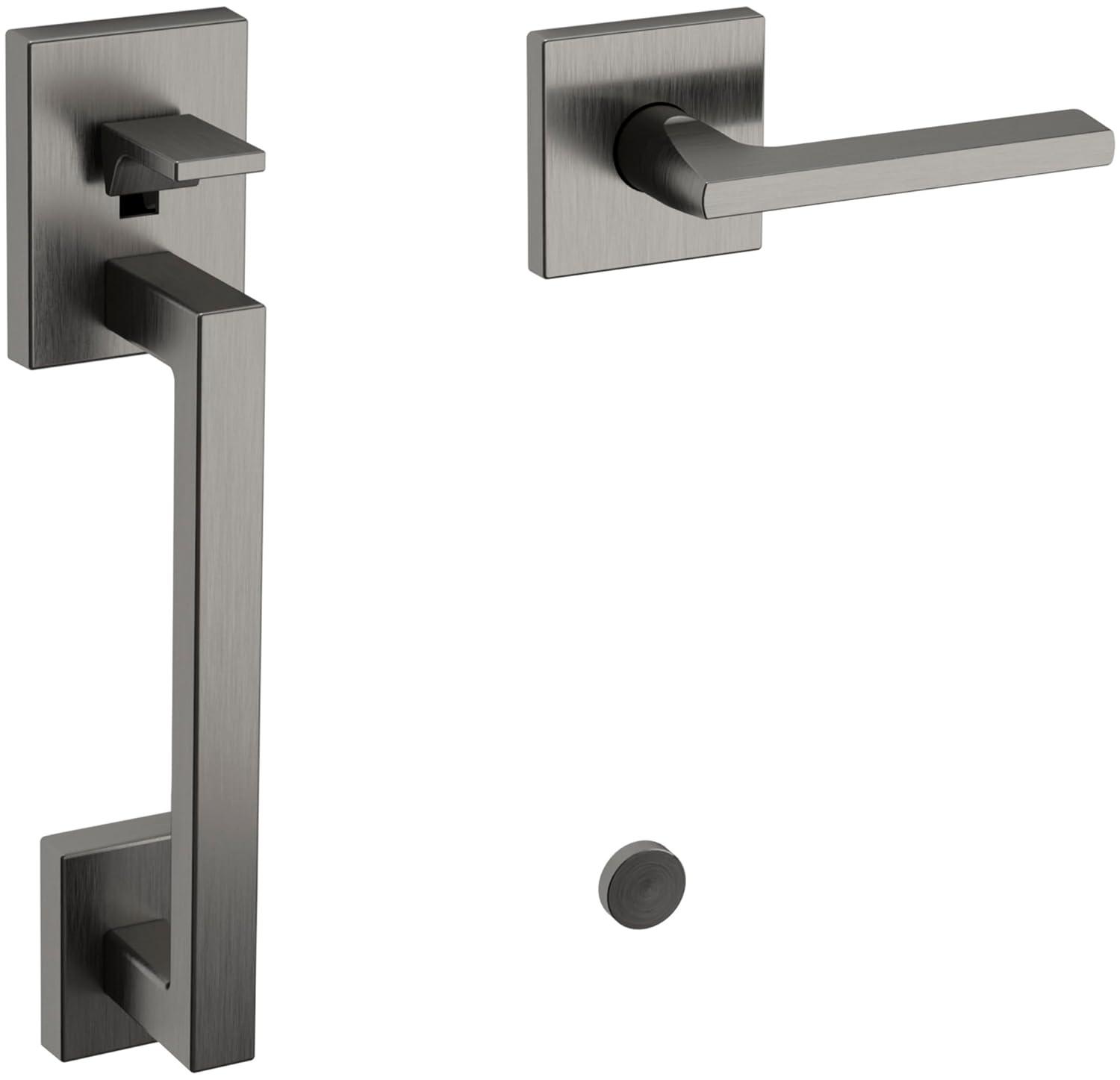 Baldwin 85390.Acrh Minneapolis Right Handed Sectional Handleset - Black