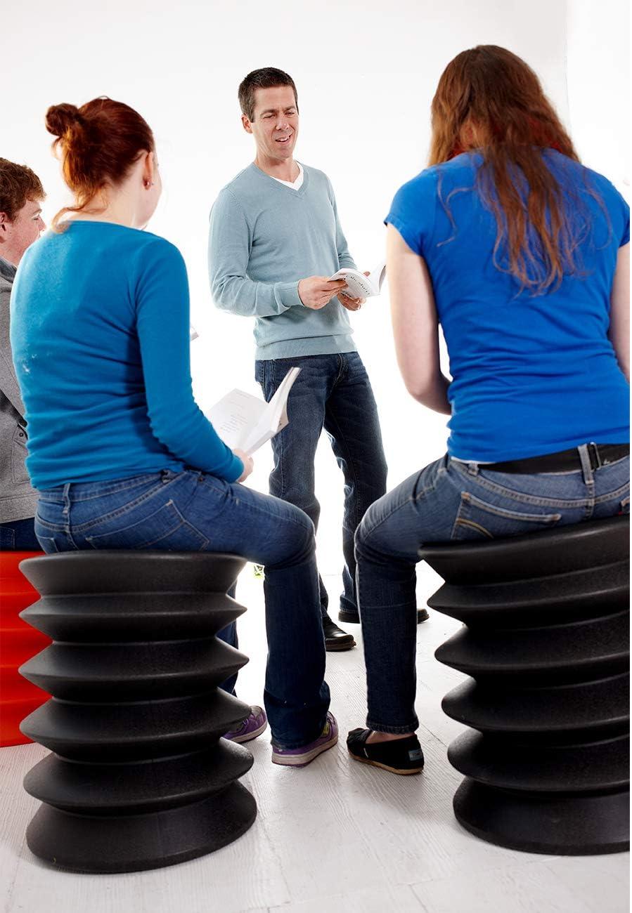 Black Ergonomic Drum Base Swivel Active Sitting Stool