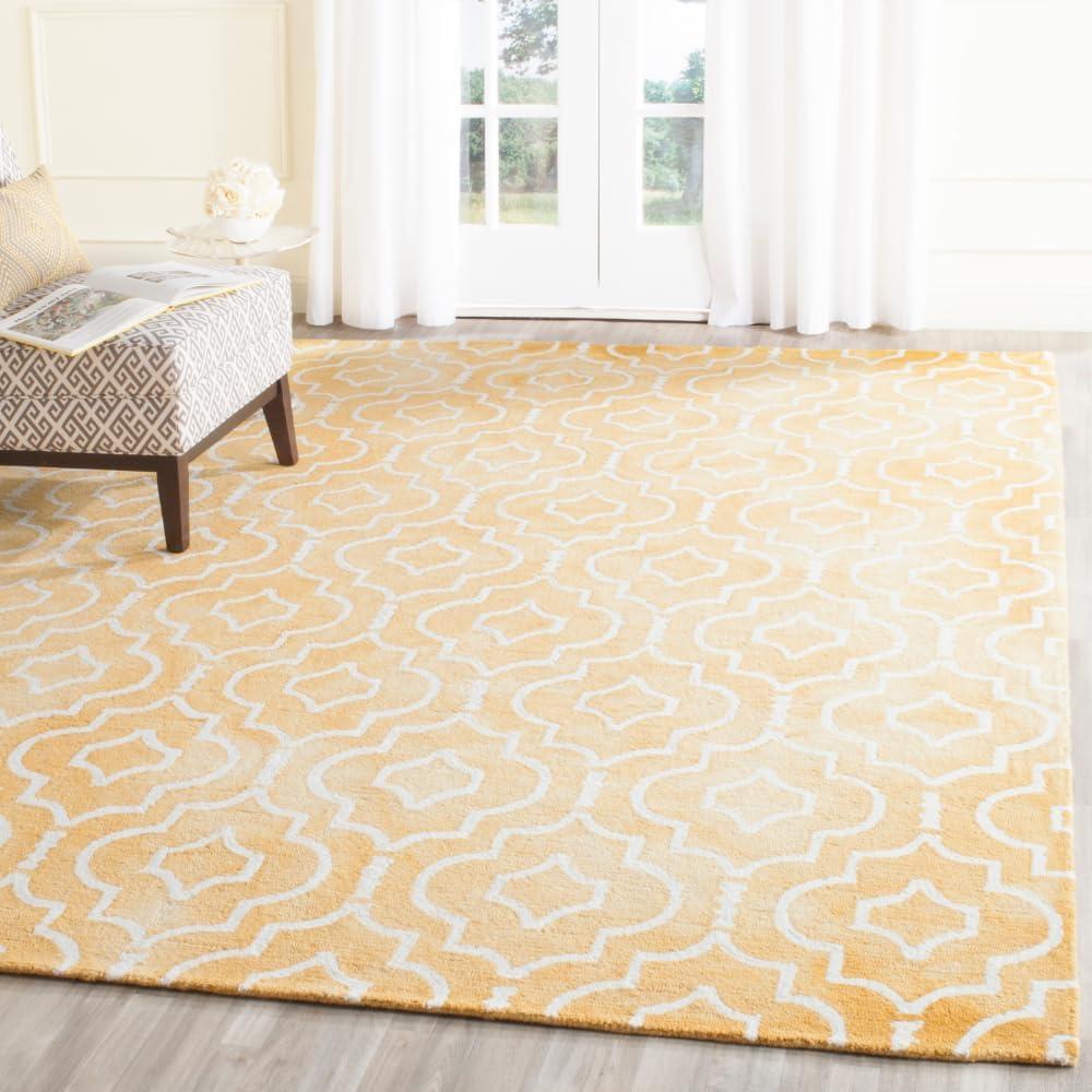 Dip Dye DDY538 Hand Tufted Indoor Area Rug - Gold/Ivory - 8'x10' - Safavieh