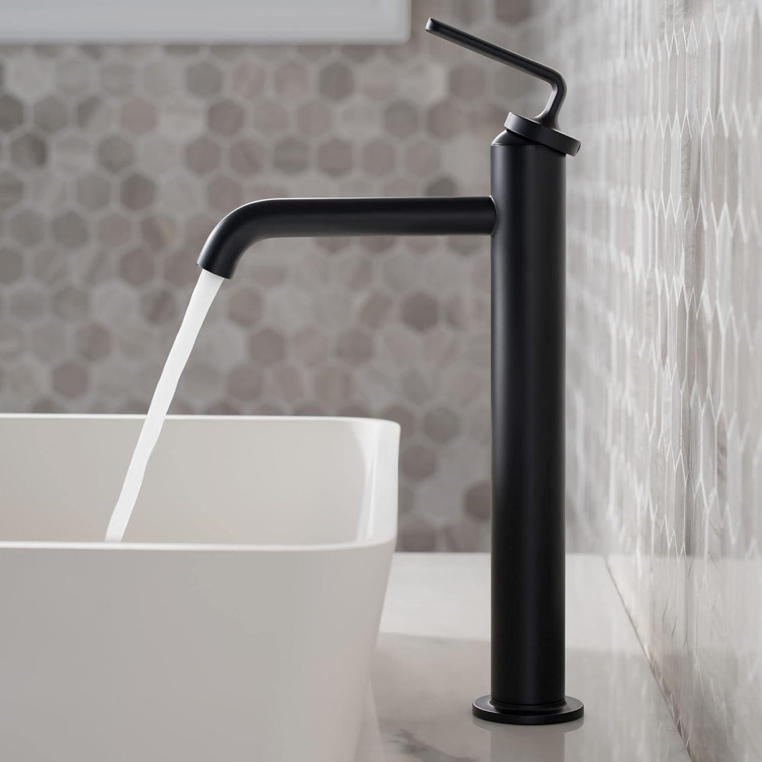 Ramus Vessel Sink Bathroom Faucet with Drain Assembly