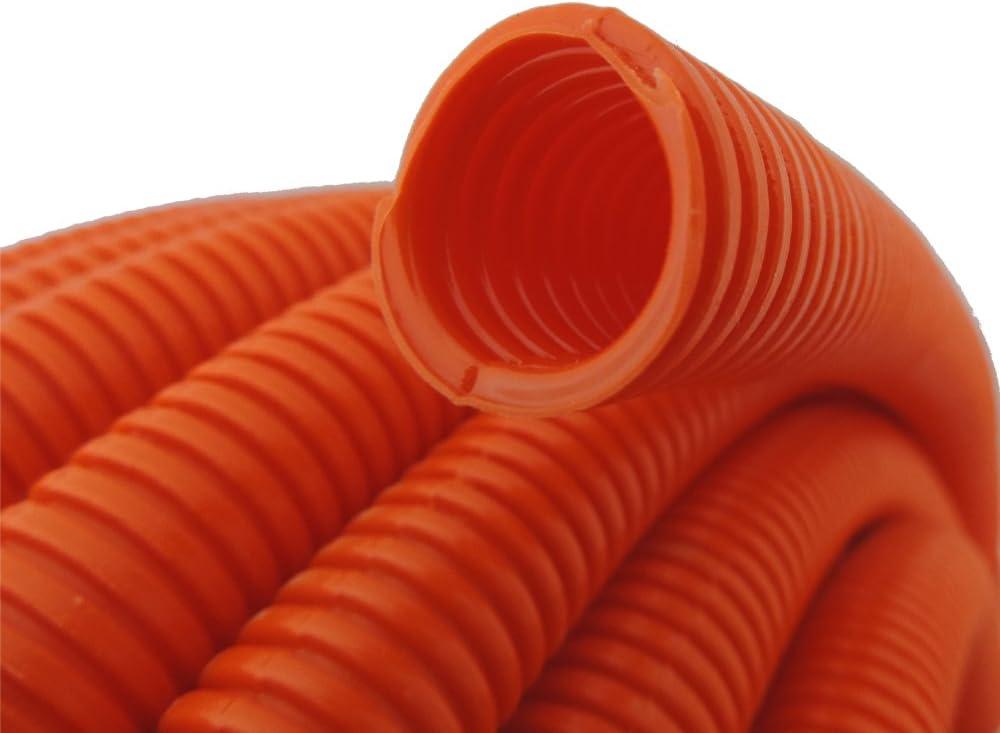 100 ft Orange Flexible Corrugated PVC Tubing Wire Loom