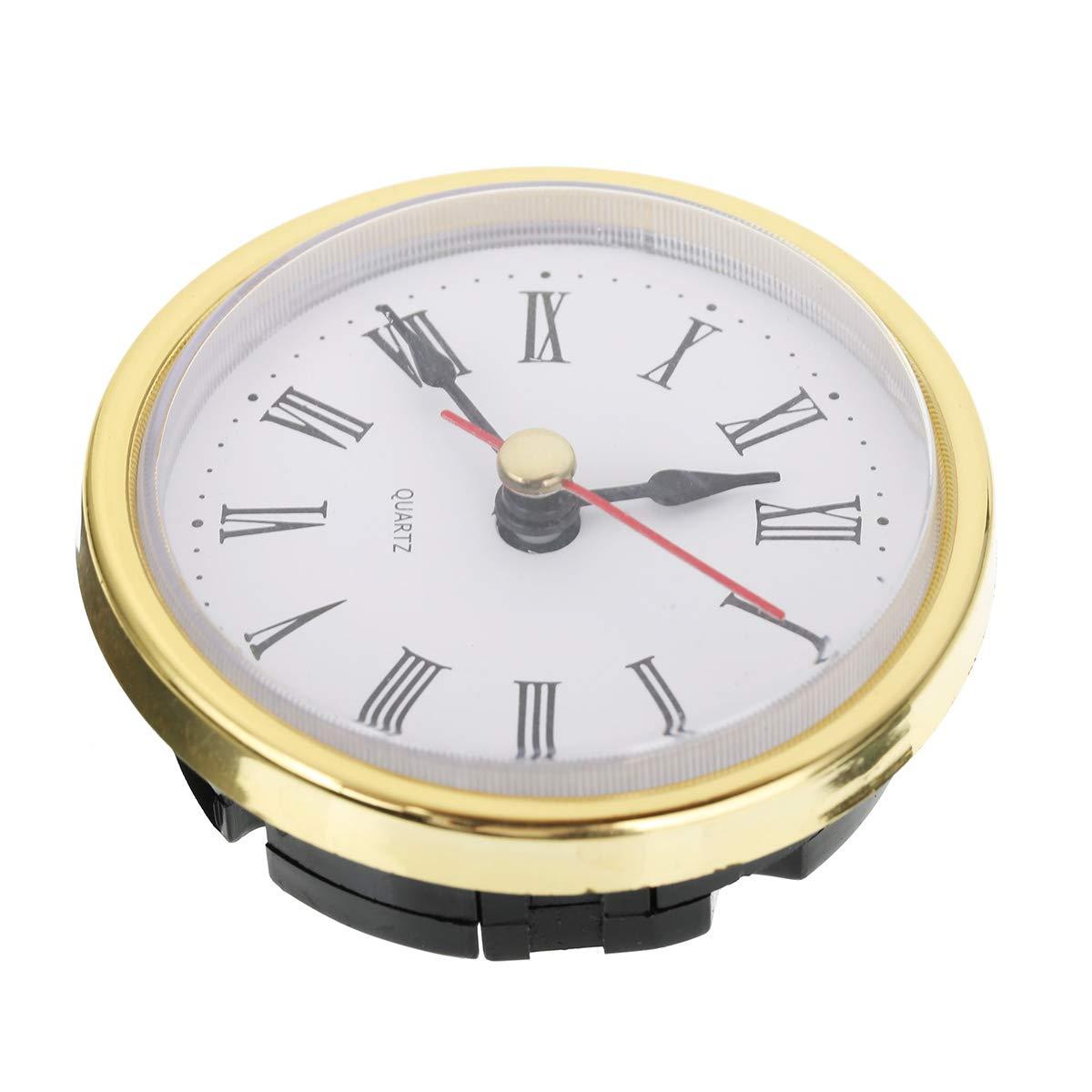 Classic Clock Craft Quartz Movement 2-1/2 (65mm) Round Clocks Head Insert Roman Number