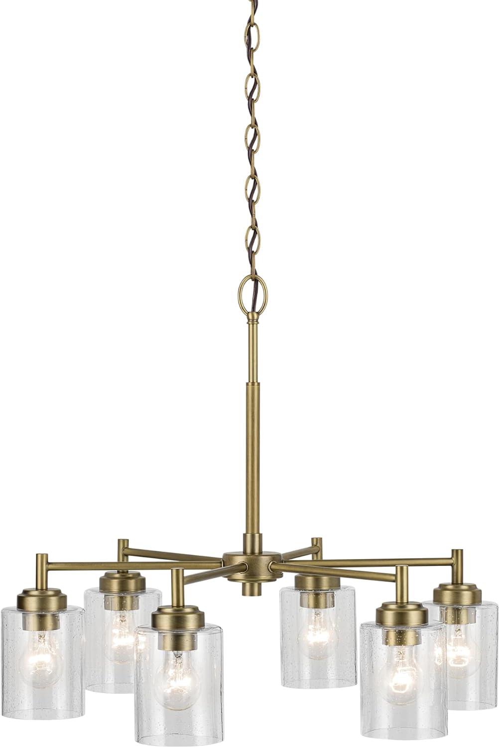 Winslow 6 - Light Steel Dimmable Round Chandelier