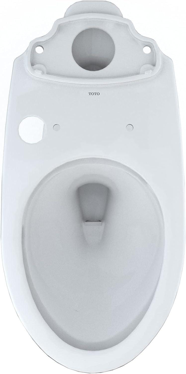Elegant Cotton White Elongated Universal Tornado Flush Toilet Bowl