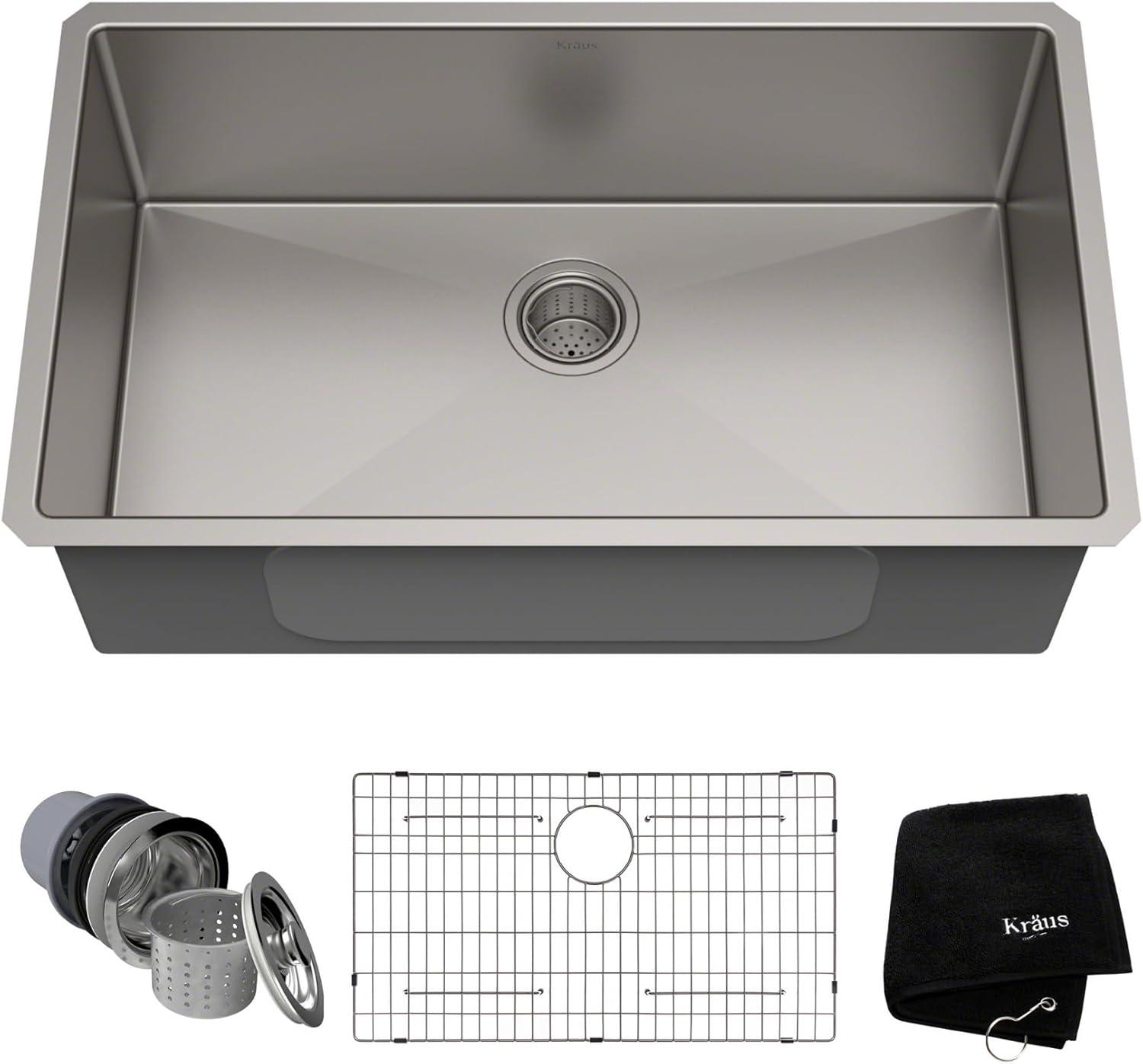 KRAUS Standart PRO™ Undermount 16 Gauge Stainless Steel Kitchen Sink