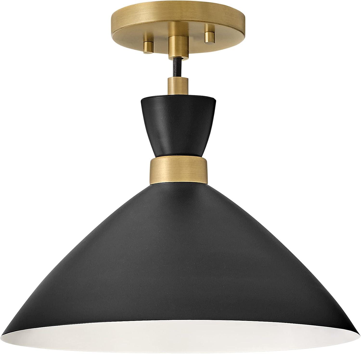 Lark Simon 1 - Light Pendant in  Black/Heritage Brass