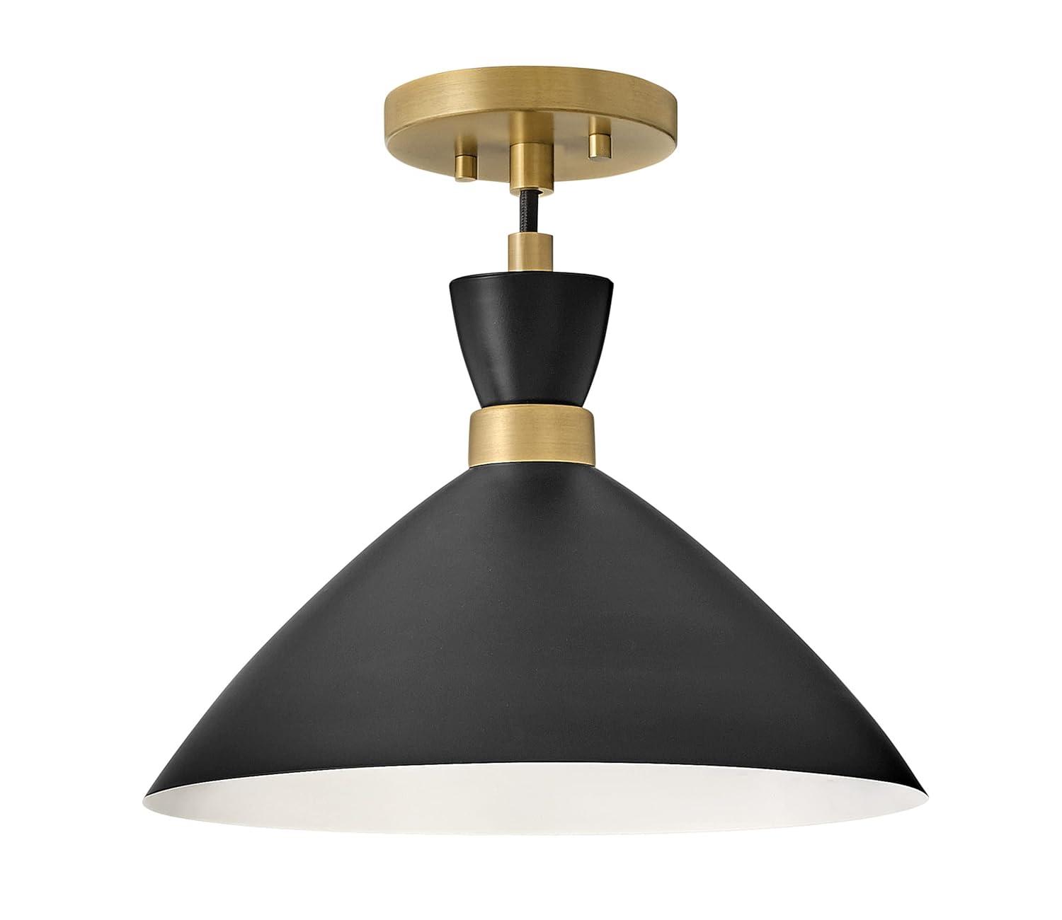 Lark Simon 1 - Light Pendant in  Black/Heritage Brass