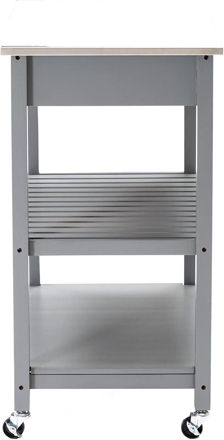 Holland Kitchen Cart with Stainless Steel Top - Boraam