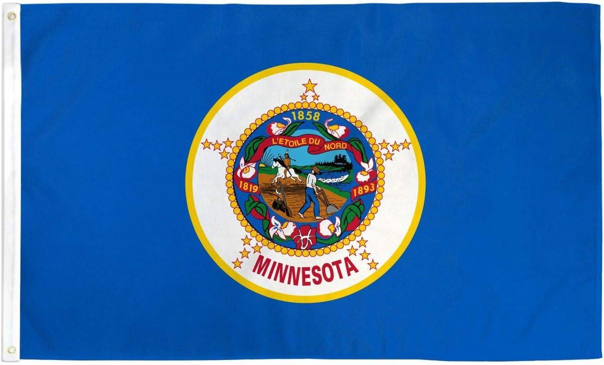 State of Minnesota Flag 100D 3x5FT MN Midwest Dorm Gift Man Cave St Paul