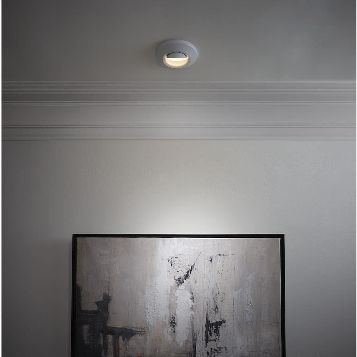 Progress Lighting, Intrinsic Collection, 1-Light Surface Mount, Satin White, Eyeball Downlight