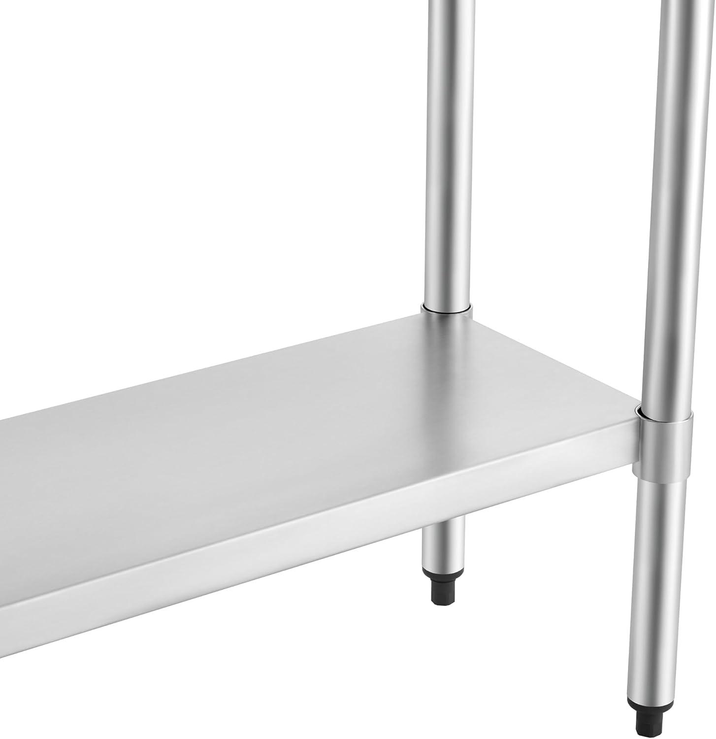 NSF Stainless Steel Commercial Prep Table By GRIDMANN