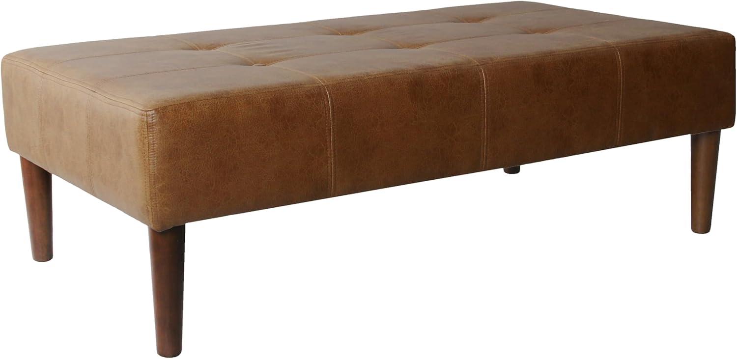 Adryanah Faux Leather Upholstered Bench