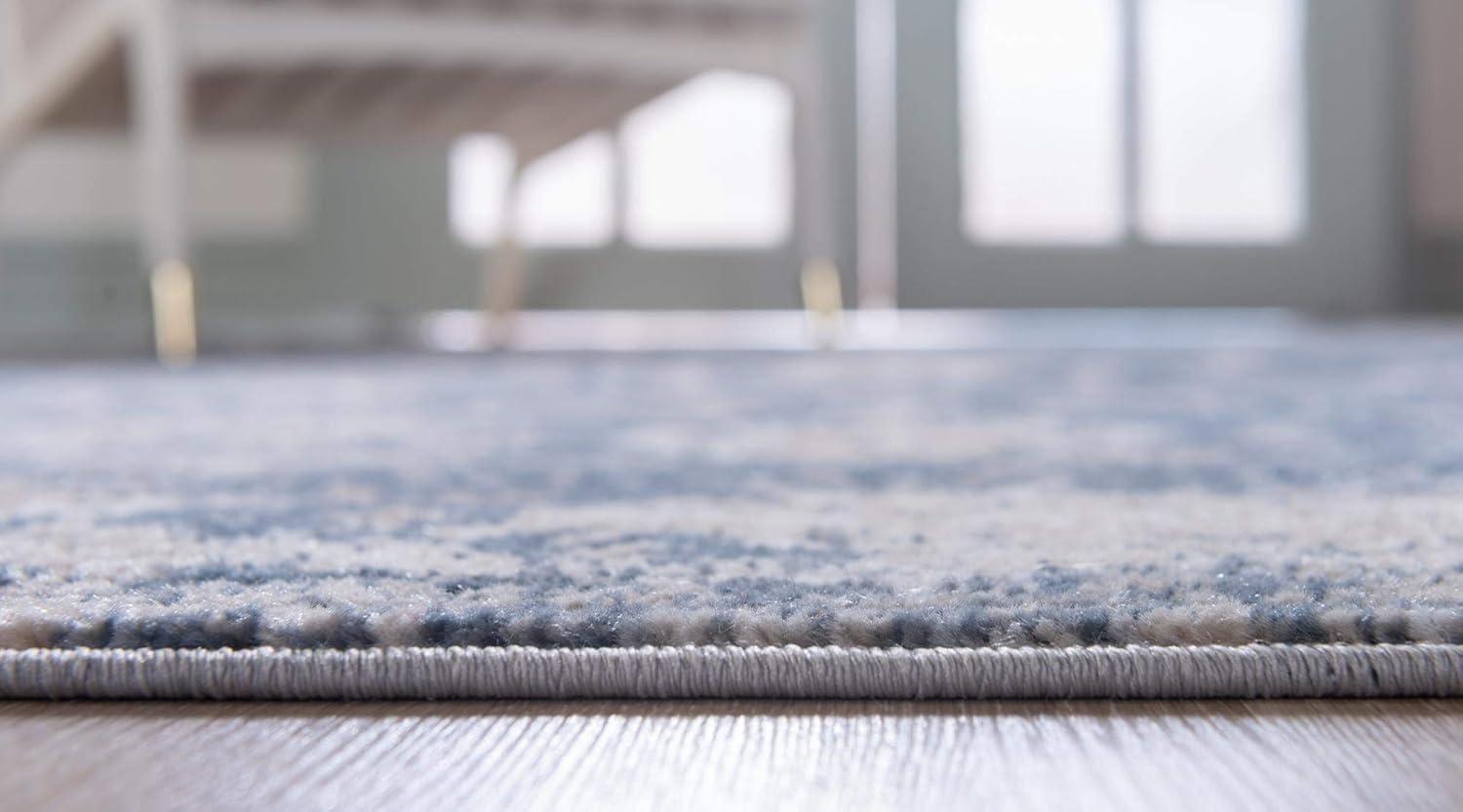Nuloom Florid Emma Floral 4x6 Indoor Area Rug for Living Room Bedroom Dining Room Kitchen, Blue/Ivory