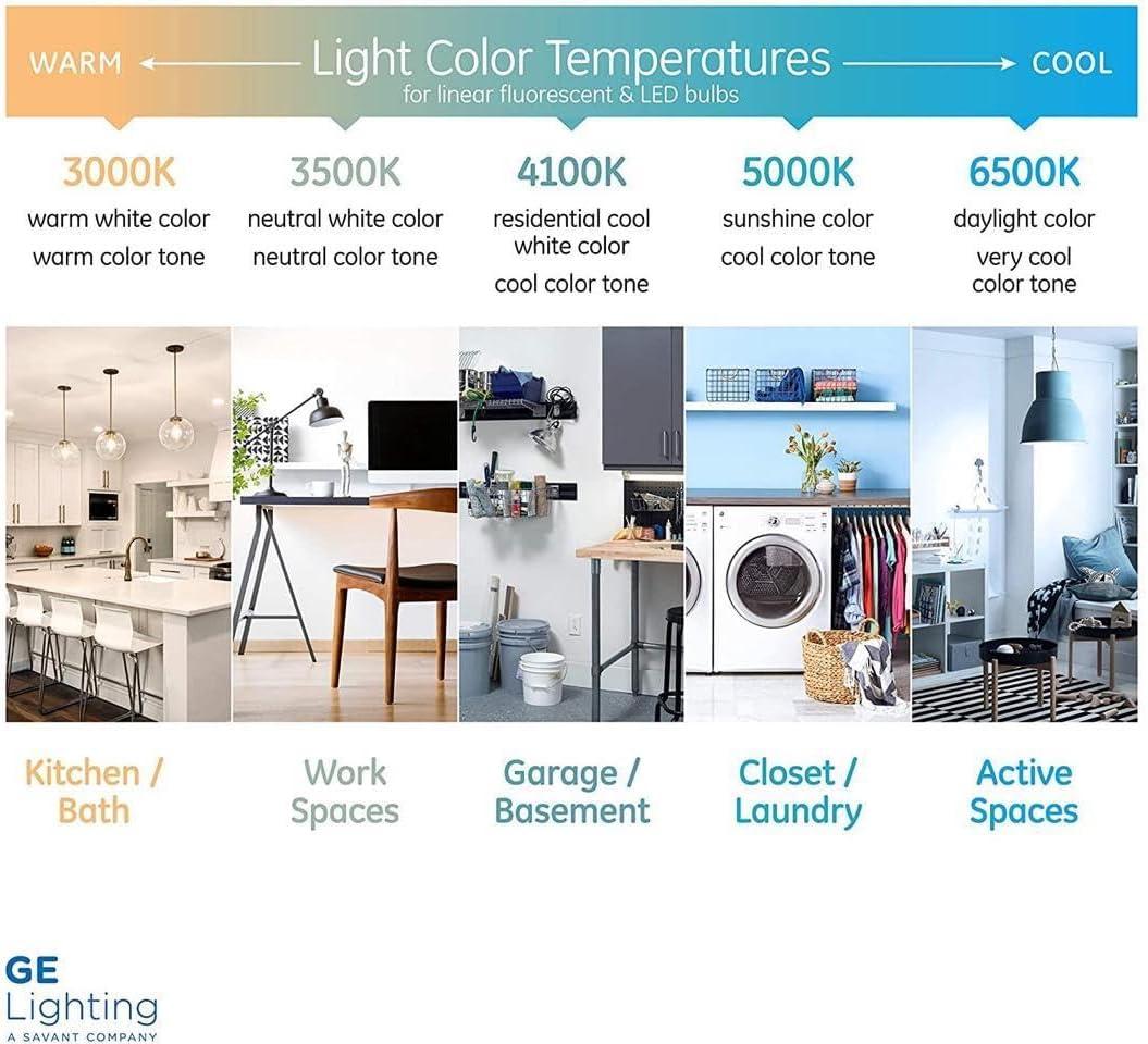 GE 4pk 40W Basic A19 LED Light Bulbs Daylight: 5000K, 420 Lumens, E26 Base, 9.1-Year Life, Damp Location Suitable