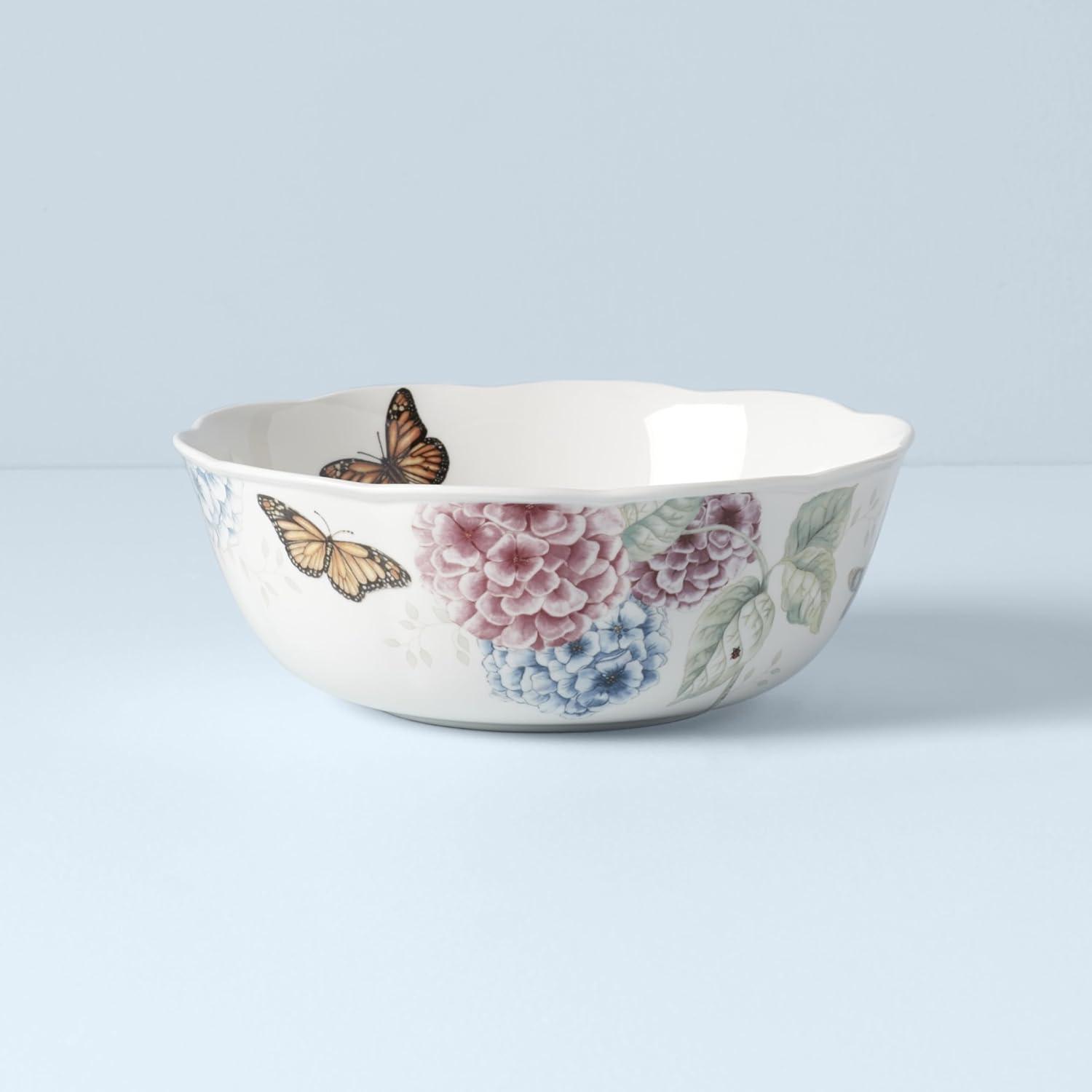 Lenox Lenox Butterfly Meadow Hydrangea Serving Bowl