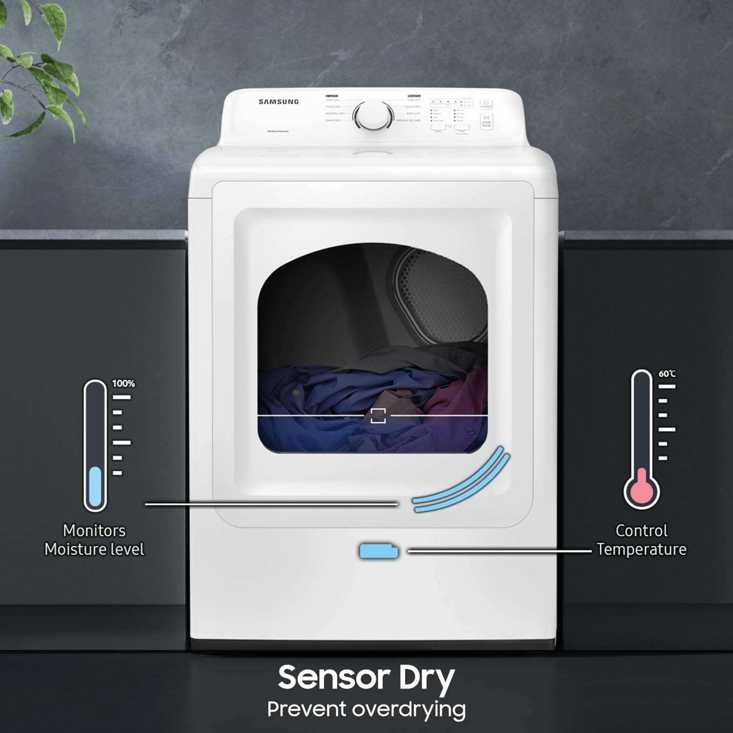 7.2 cu. ft. Electric Dryer with Sensor Dry and 8 Drying Cycles