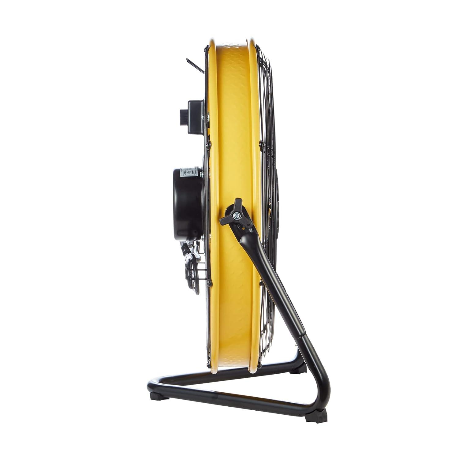 HiCFM 6300 CFM 20 inch Heavy Duty Shroud Fan with IP44 Enclosed Powerful 1/4 Motor, High Velocity Air Circulator for Workshop, Garage, Commercial or Industrial rooms - UL Safety Listed