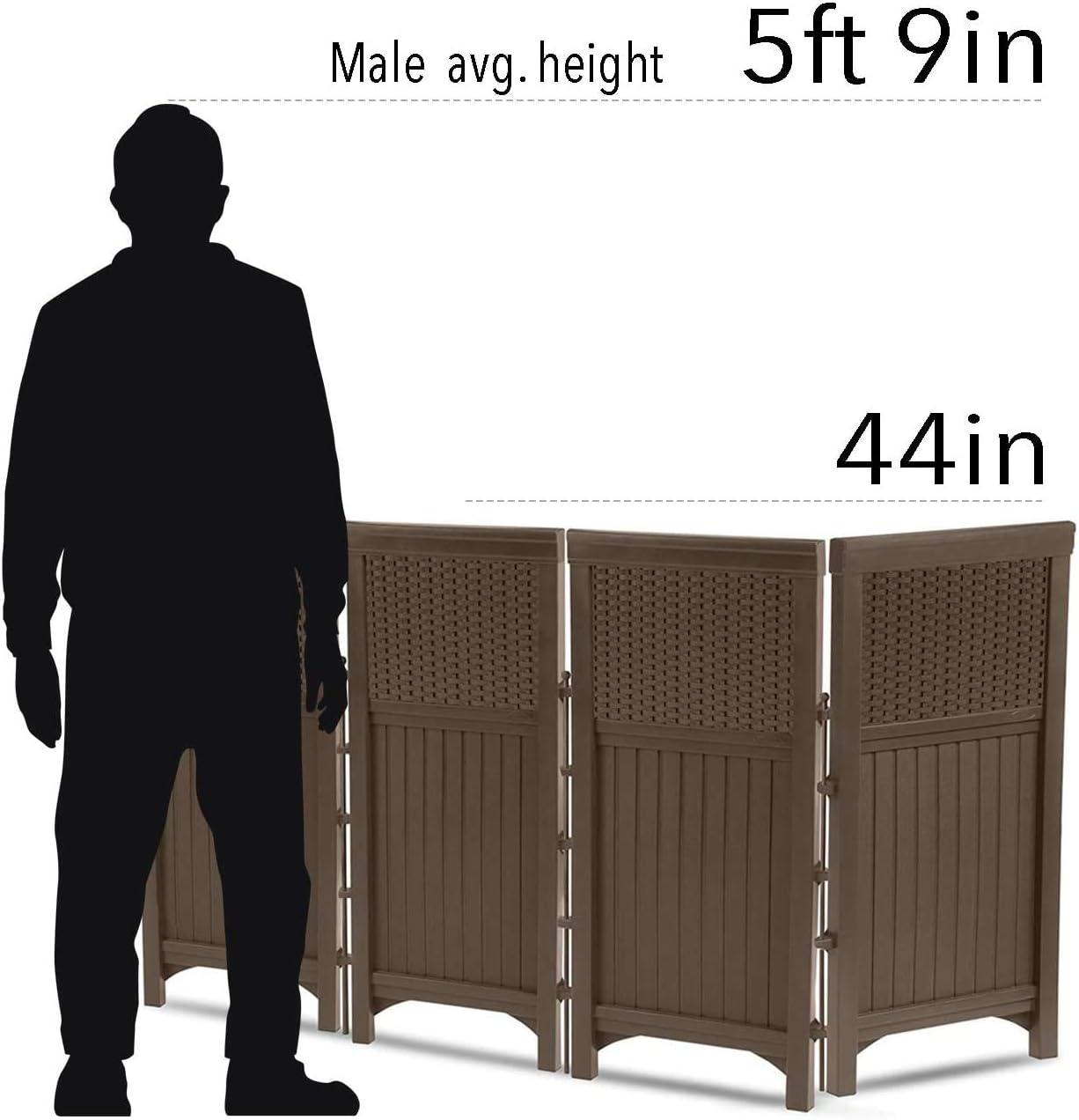 Suncast 4-Panel 44 in Outdoor Resin Wicker Screen Enclosure, White, Powder Finish