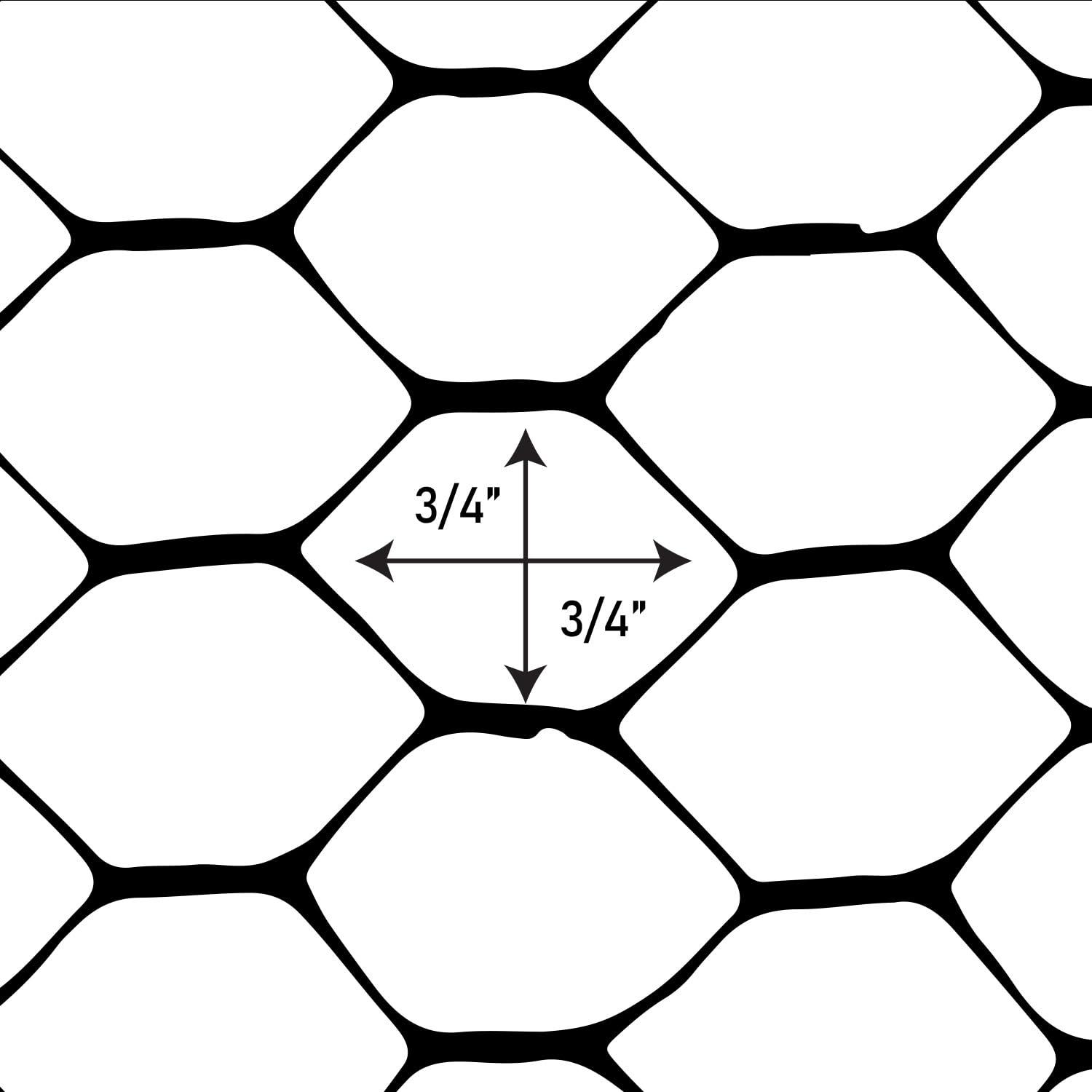 Boen - Plastic Hex Chicken Wire Mesh Temporary Fence Roll (2' x 25' - Black) - Plastic Fence Poultry Netting for Temporary or Semi Permanent Enclosures, Deer Netting Fence, Construction Fencing