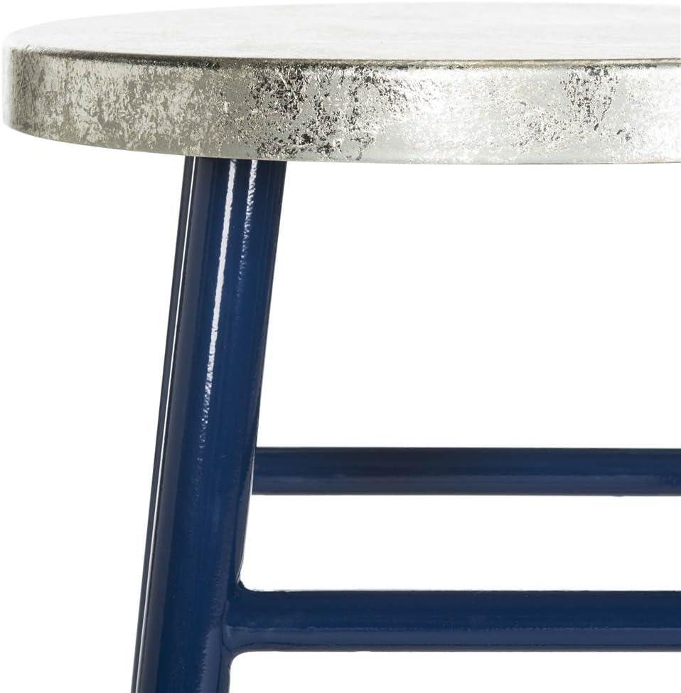 Kenzie Silver Dipped Counter Stool  - Safavieh