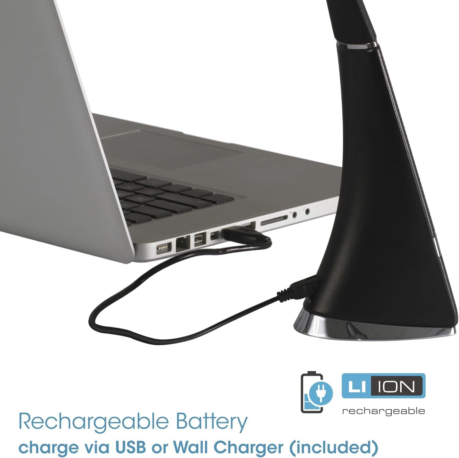 OttLite OttLite Wellness Recharge LED Desk LampPortable, Dimmable & Flexible Gooseneck, Rechargeable Battery