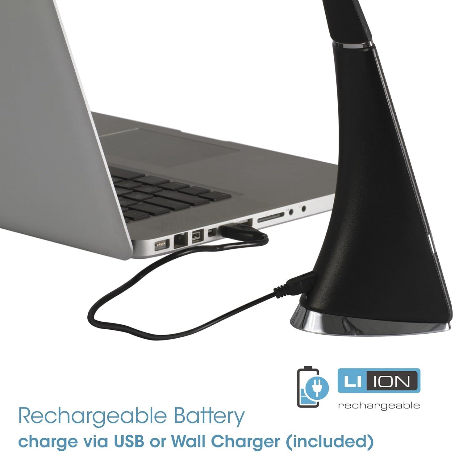 OttLite OttLite Wellness Recharge LED Desk LampPortable, Dimmable & Flexible Gooseneck, Rechargeable Battery