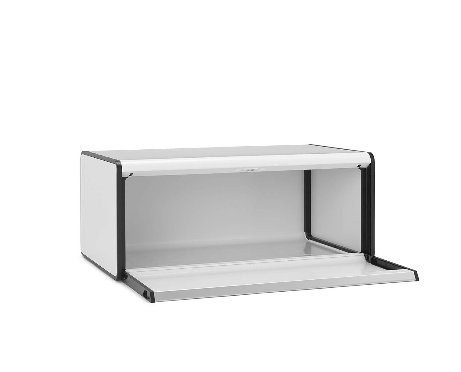 Brabantia Fall Front Bread Box, White