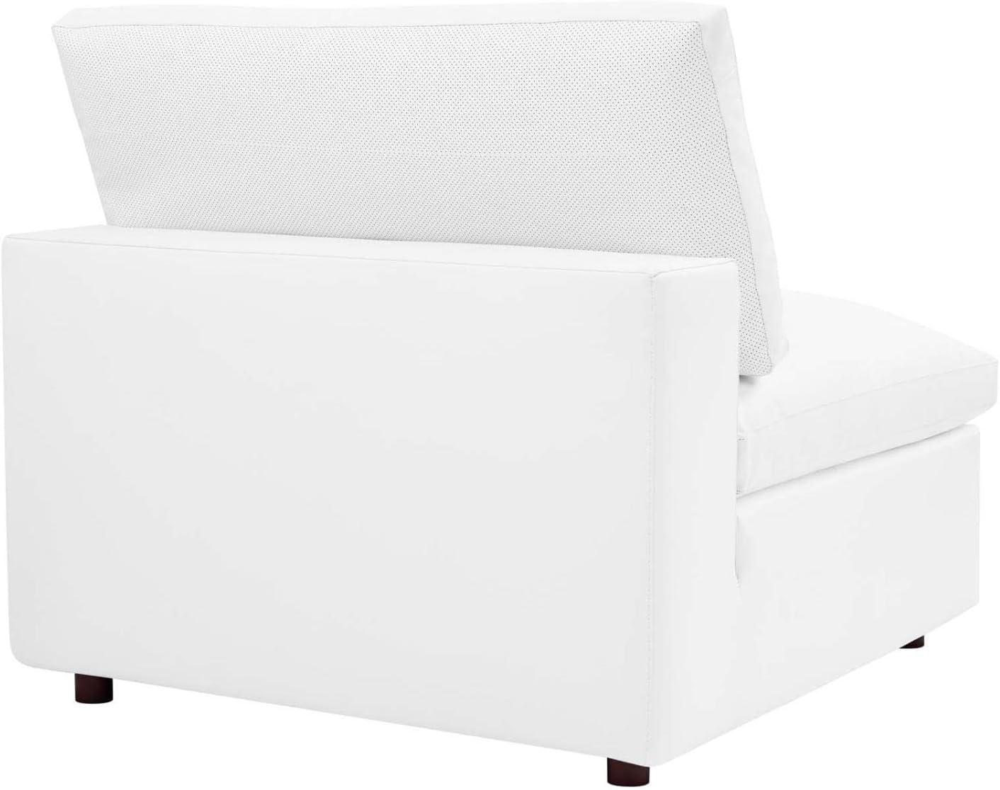 Modway Commix Down Filled Overstuffed Vegan Leather Armless Chair