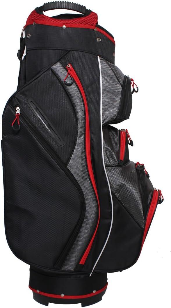 Orlimar Golf CRX Cooler Cart Bag 15-Way Top - Black / Red / Charcoal