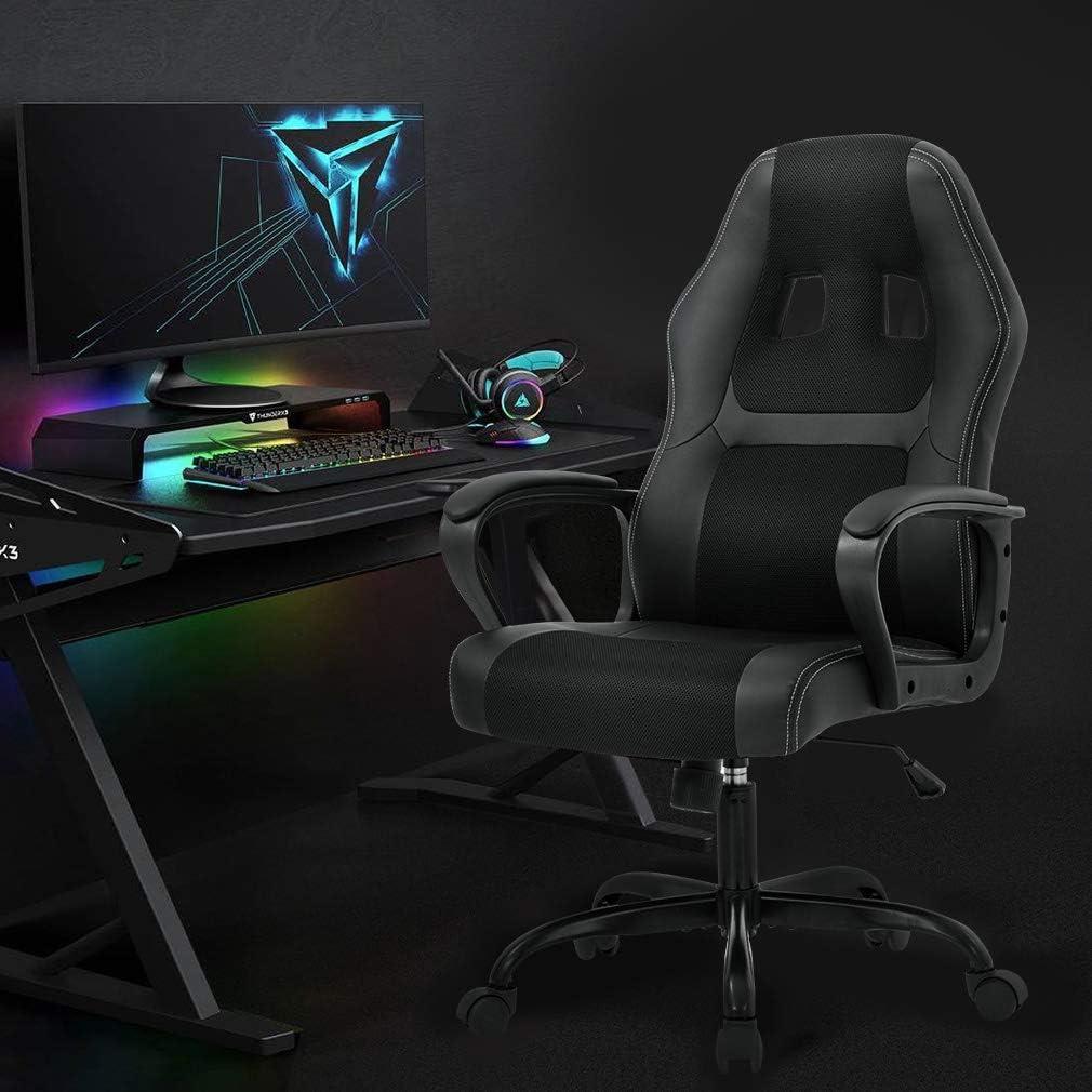 FDW Racing Gaming Chair Home Office Chair Ergonomic Desk Chair Massage PU Leather Computer Chair with Lumbar Support Headrest Armrest ,Camo