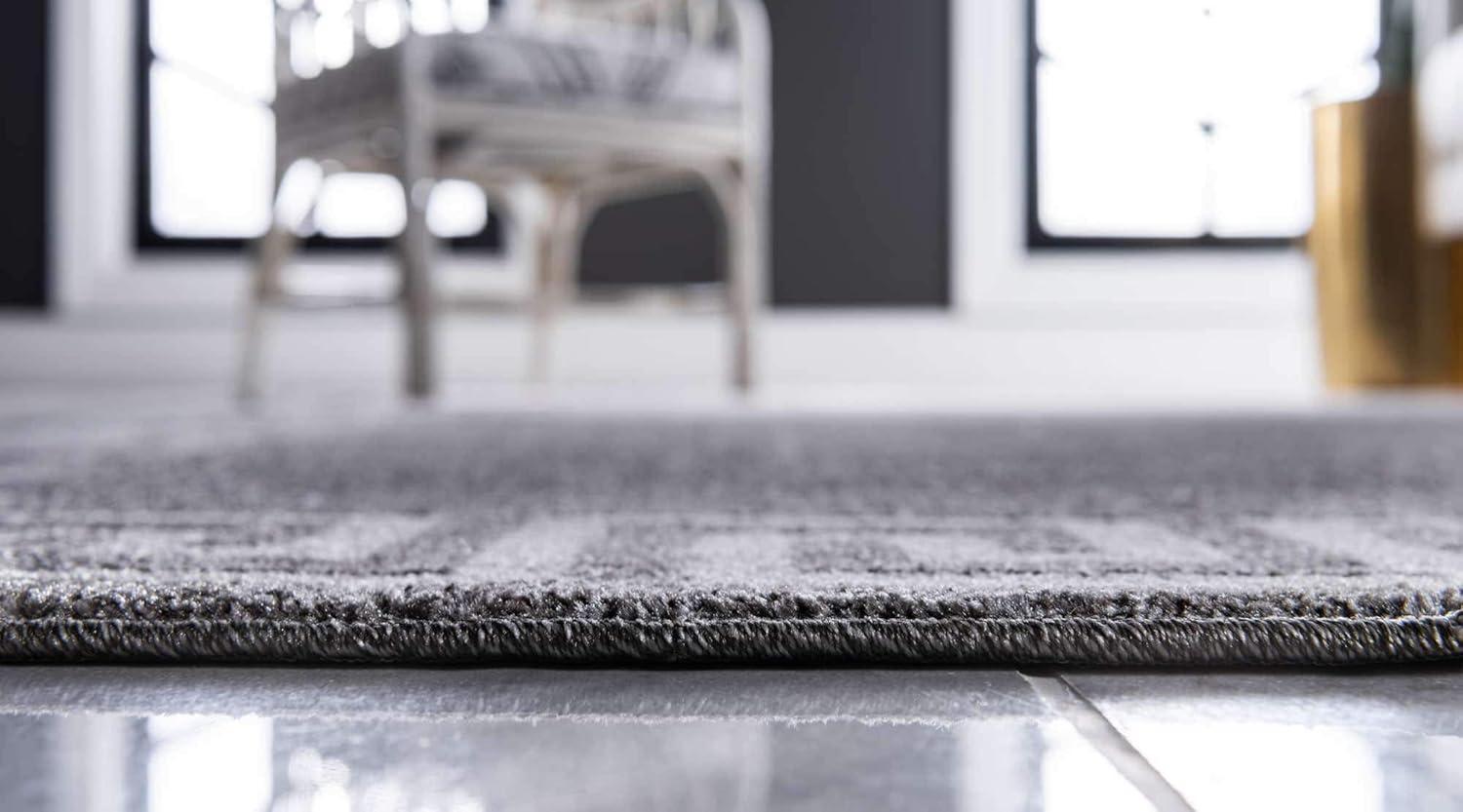 Unique Loom Athens Collection Area Rug - Modern (7' 1" x 10' Rectangle Gray/Beige)