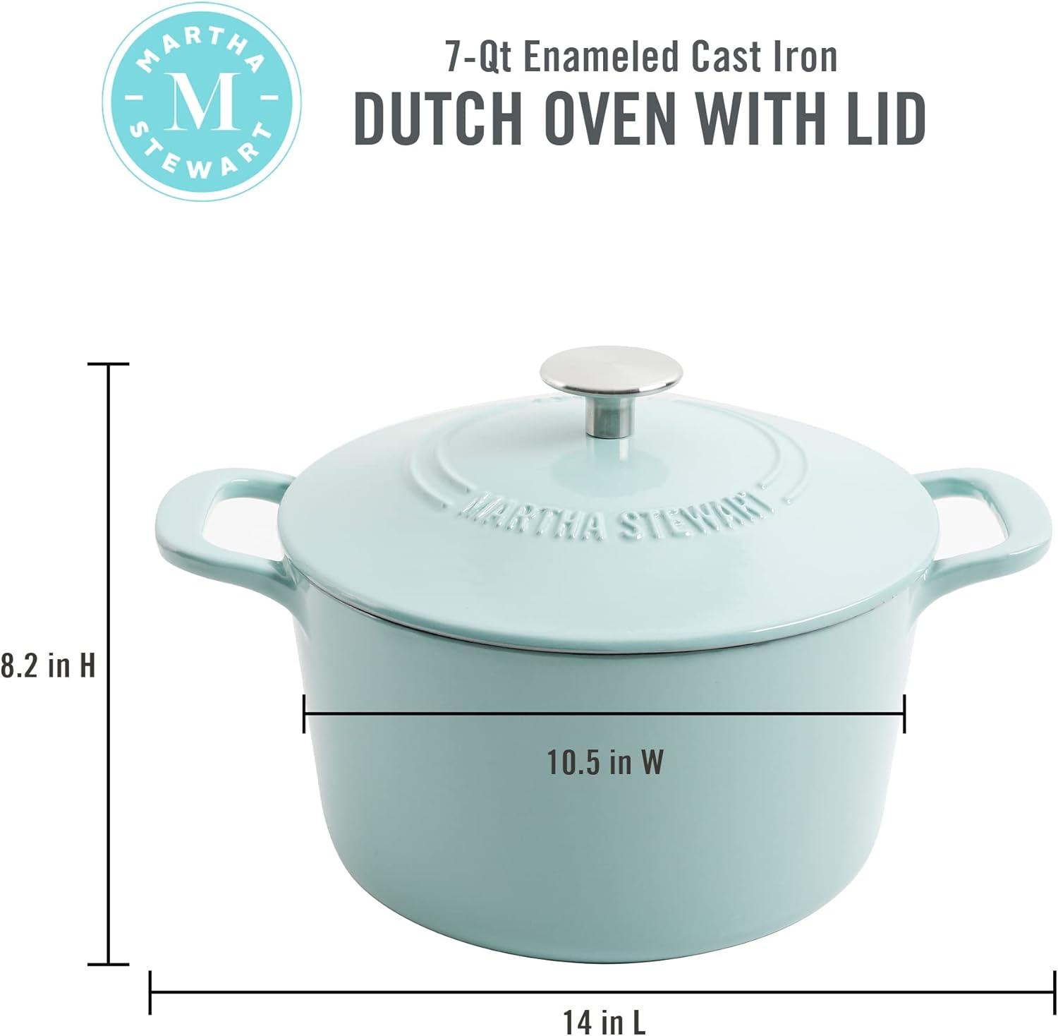 Martha Stewart Gatwick 7qt Enamel Cast Iron Dutch Oven