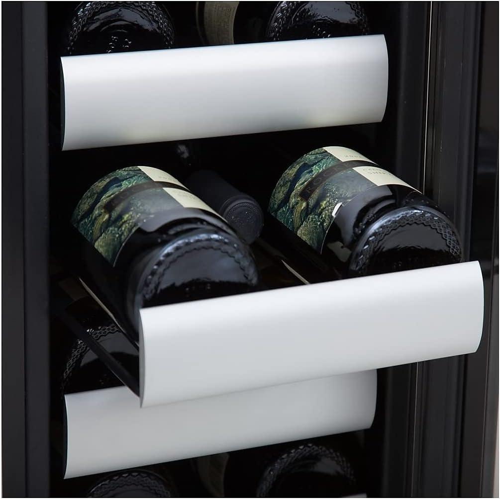 Stainless Steel Dual Zone 40-Bottle Wine Refrigerator with Interior Lighting