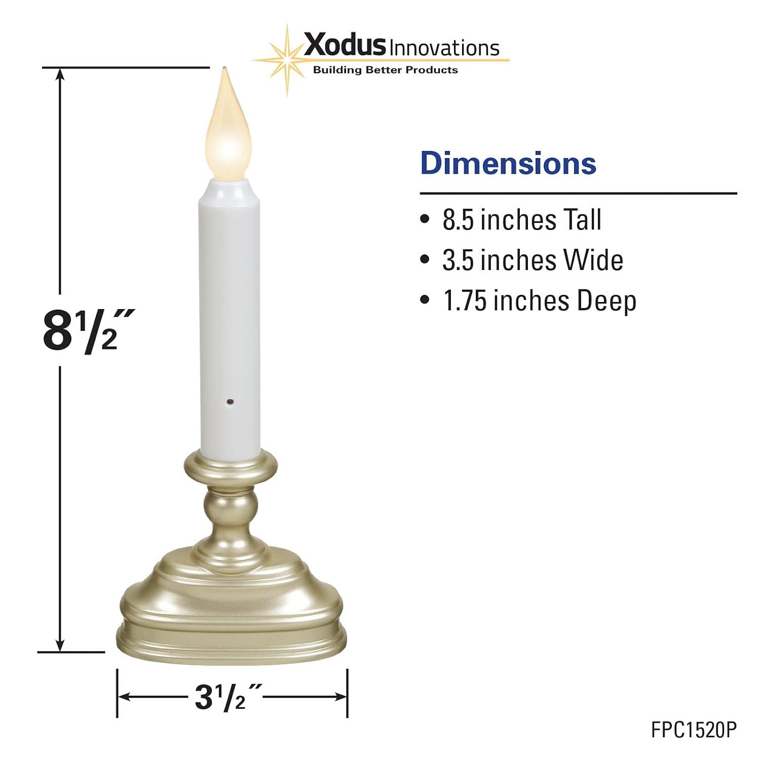 Battery Operated LED Window Candle with Sensor Pewter FPC1520P