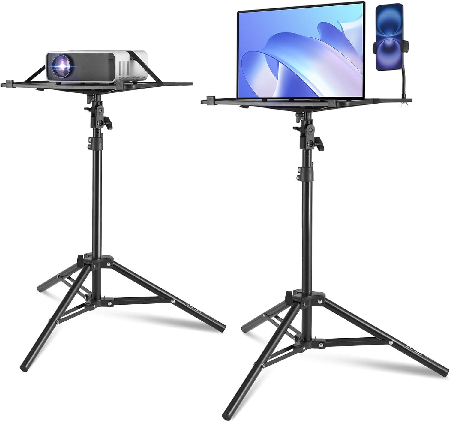 Rebrilliant Projector Stand Laptop Stand Tripod Adjustable Height from 26.97 to 63 in