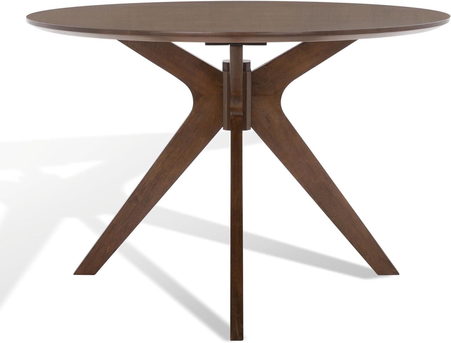 SAFAVIEH Couture Carolee 46" Round Dining Table, Walnut