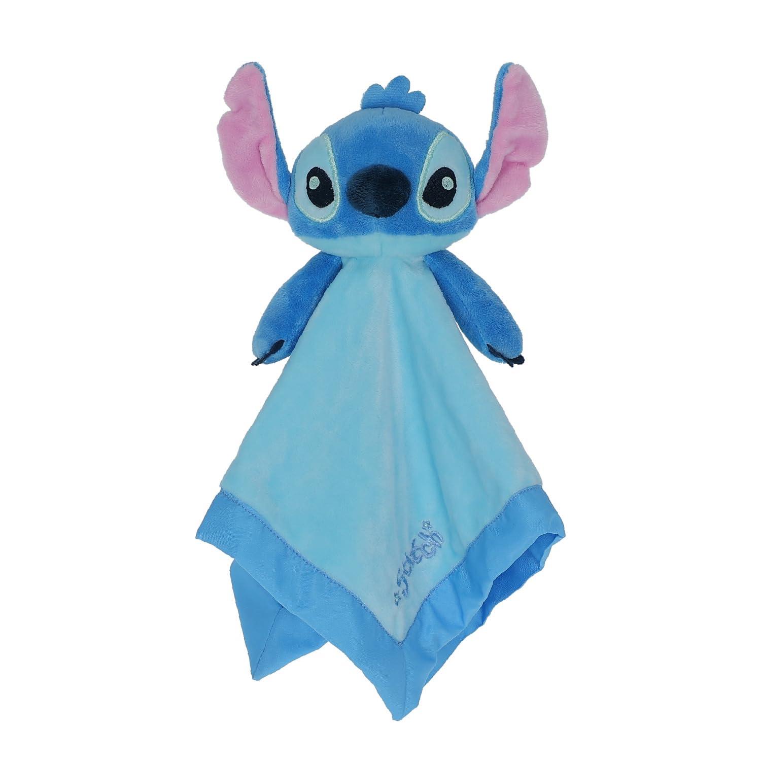 Disney Stitch Snuggle Stuffed Animal 12 Inch Security Blanket Toy