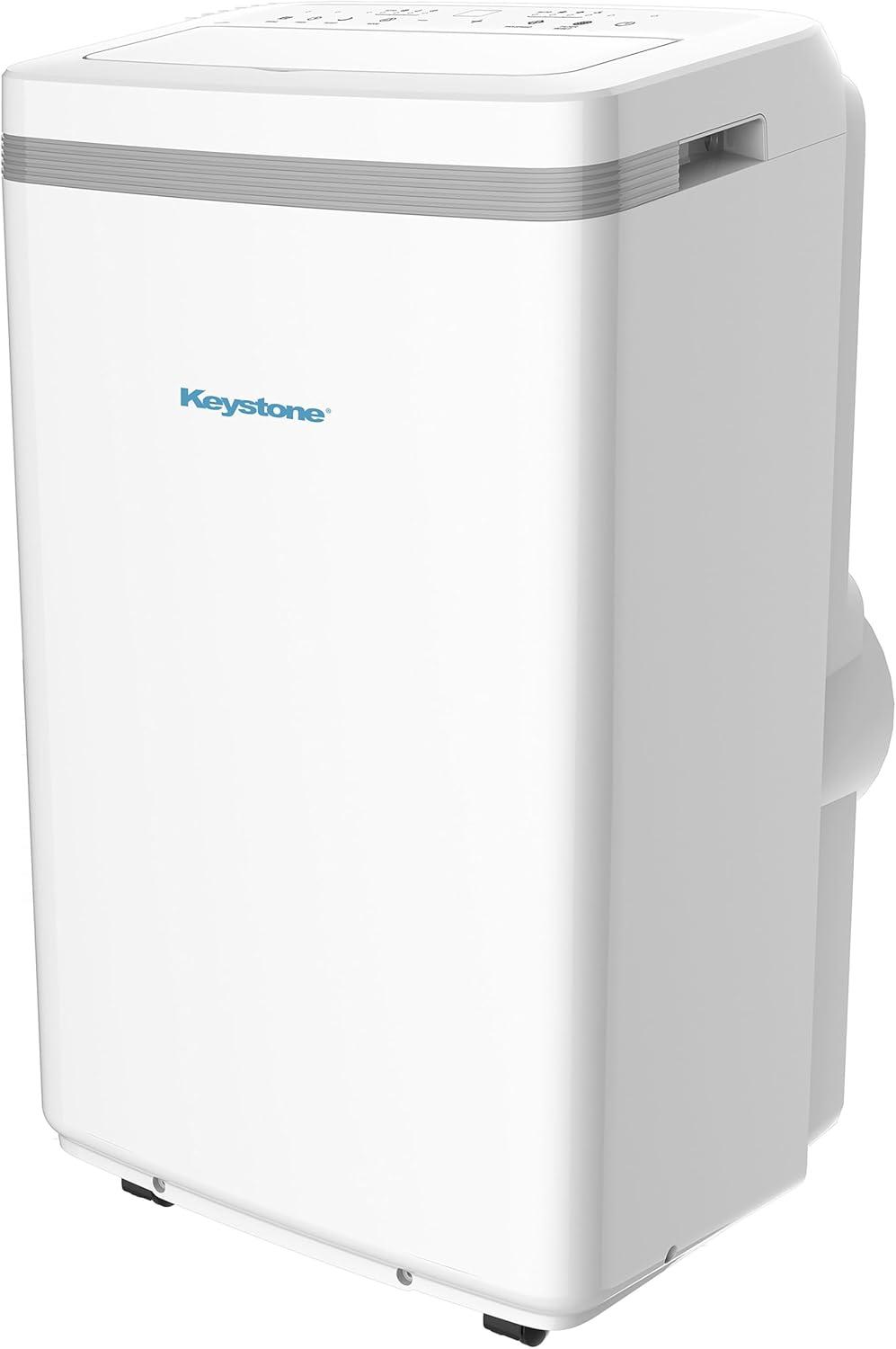 Keystone 8,000 BTU (13,000 BTU ASHRAE) Portable Air Conditioner with Supplemental Heat, White KSTAP13MFHC