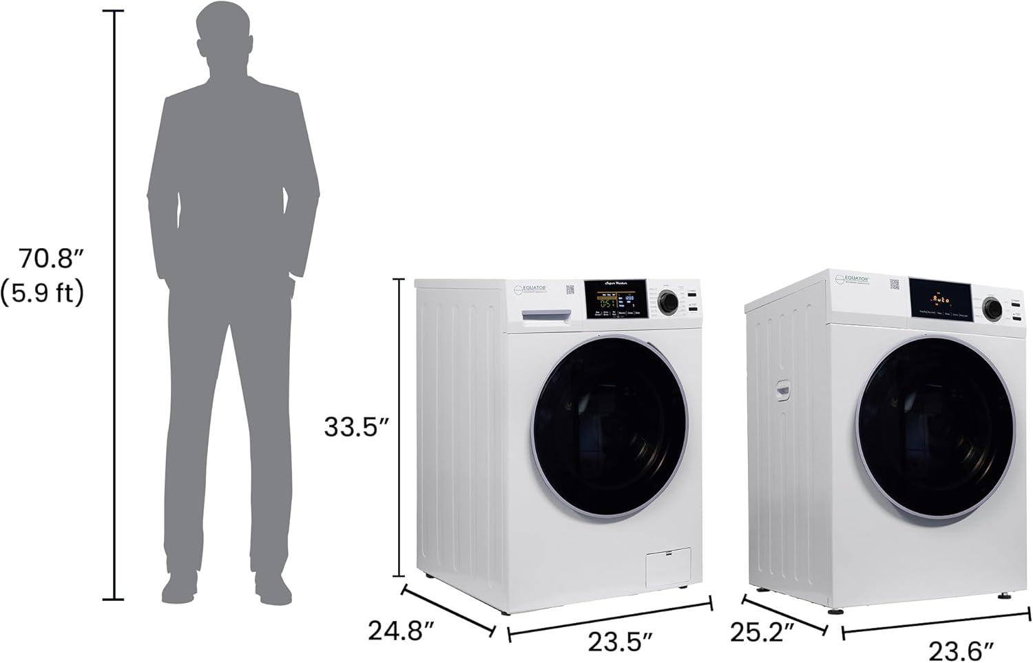Equator DELUXE LAUNDRY SET Digital Washer 1.9cf 110V Vented Dryer 4cf 110V (Side by Side)