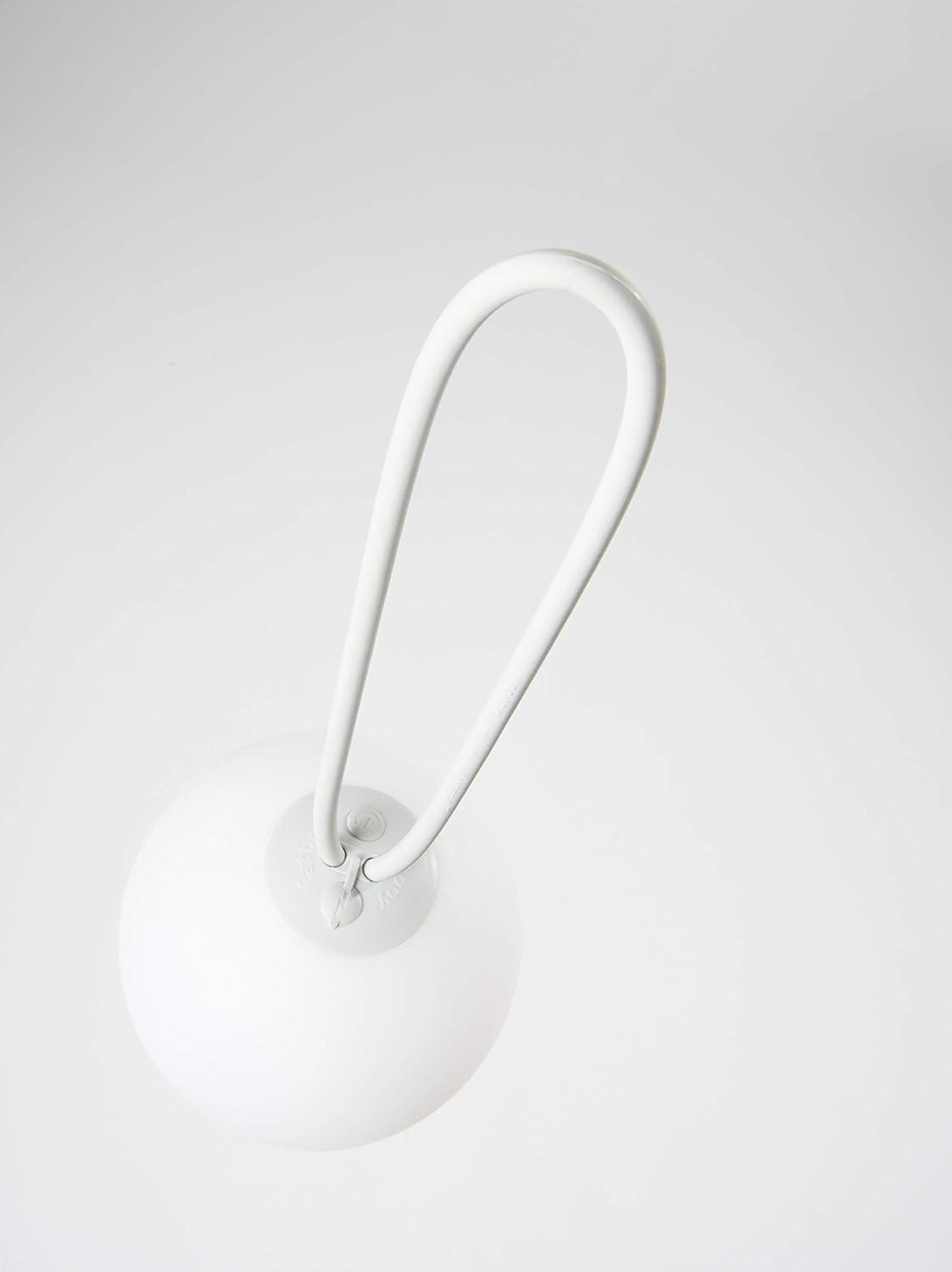 White and Taupe LED Globe Indoor/Outdoor Hanging Lamps
