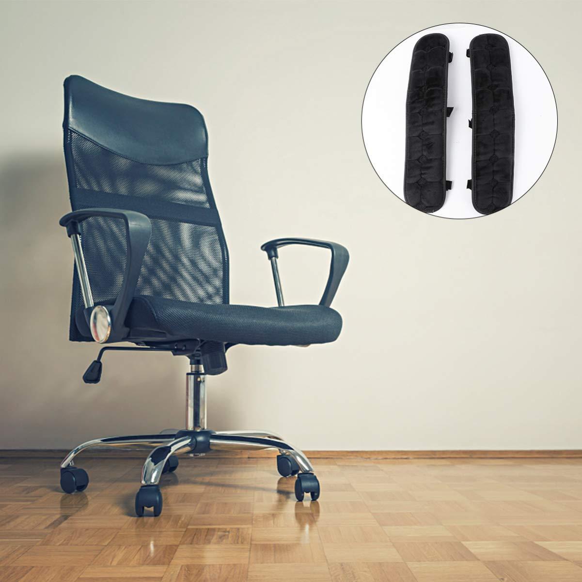 Black Memory Foam Office Chair Armrest Cushions
