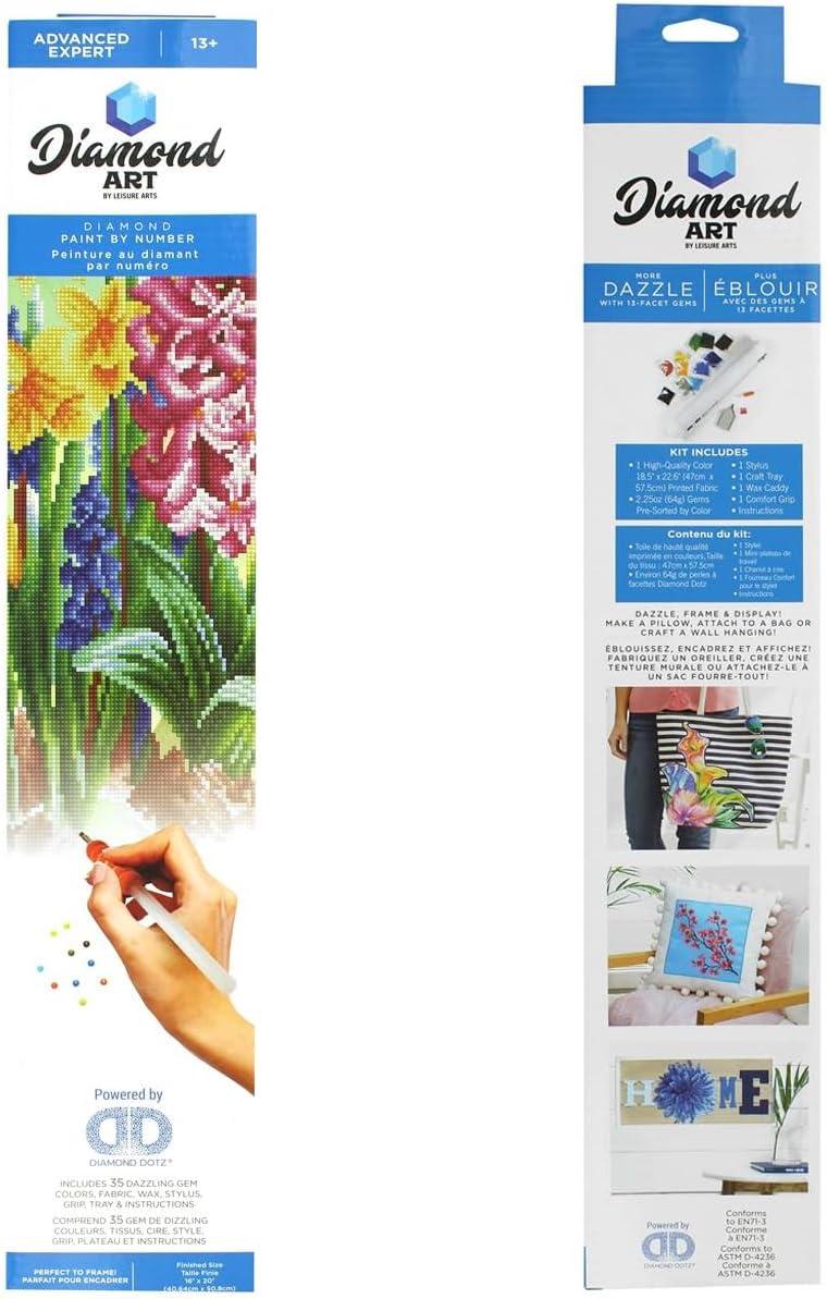 DIAMOND ART BY LEISURE ARTS Diamond Painting Kits For Adults 14"x16" Advanced Wildflowers, Full Drill, Diamond Art Kits, Dimond Art, Diamond Art for Adults, Diamond Art Kit